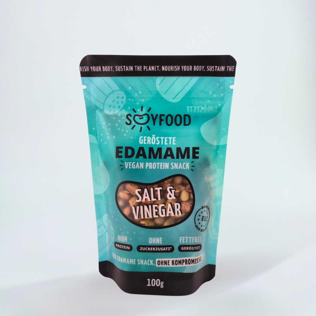 Geröstete Edamame Salt & Vinegar Protein Snack 40g von SOOYFOOD