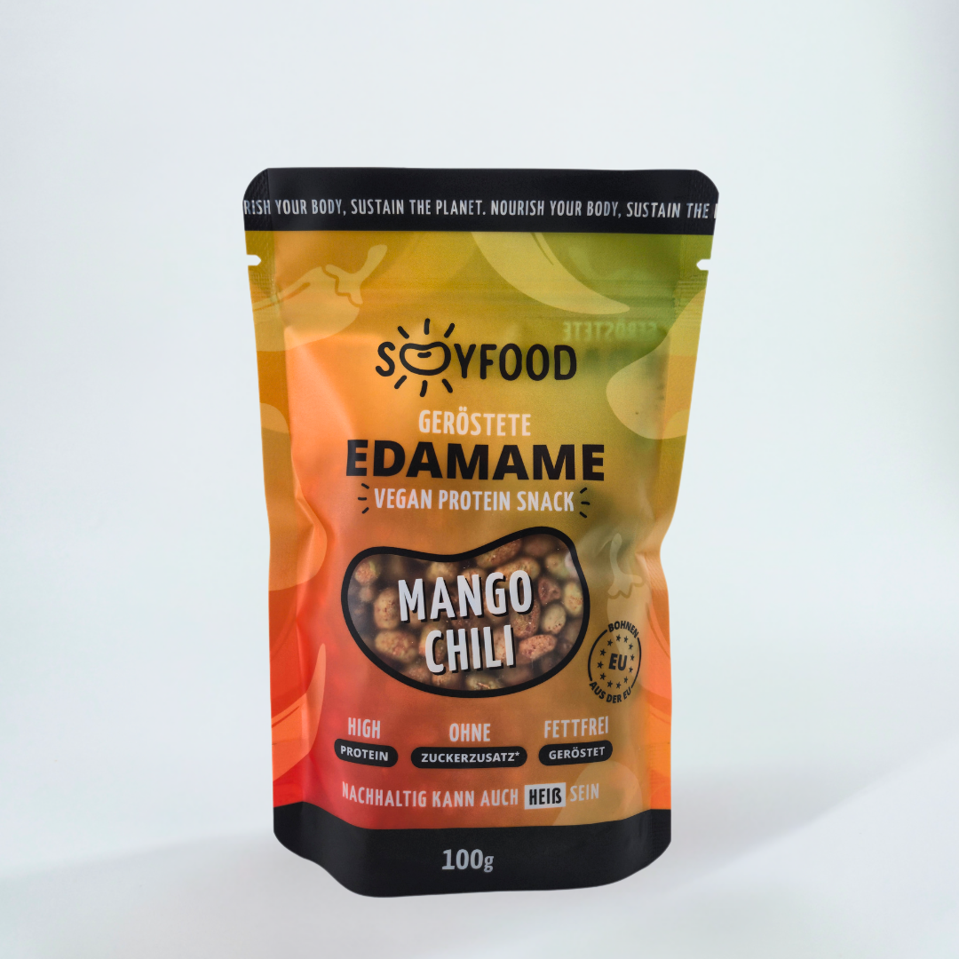 Geröstete Edamame Mango Chili Protein Snack 40g von SOOYFOOD