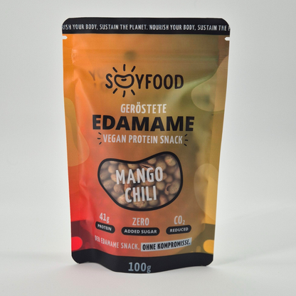 Geröstete und gewürzte Edamame - Mango Chili